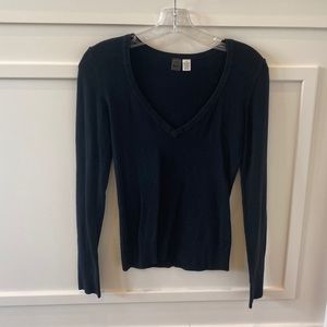 BP Black Long Sleeve V Neck Sweater